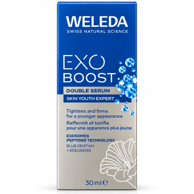 Novedad Weleda EXO Boost Double Serum con Exosomas, Péptidos y Colágeno – 30 m