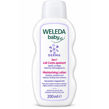 Weleda Baby Derma Leche Corporal 3 en 1 para Piel Atópica del Bebé – 200 ml Novedad
