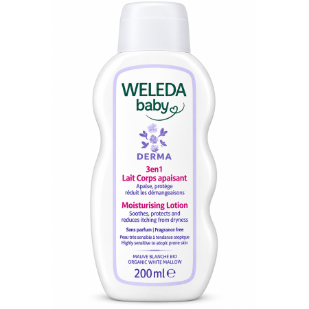 Weleda Baby Derma Leche Corporal 3 en 1 para Piel Atópica del Bebé – 200 ml Novedad