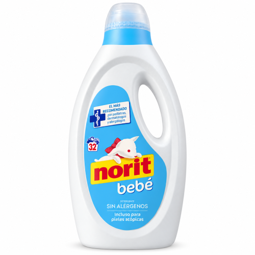 Gel detergente ropa bebé y pieles atópicas Norit Pack Ahorro 1125 ml – Máxima suavidad y protección