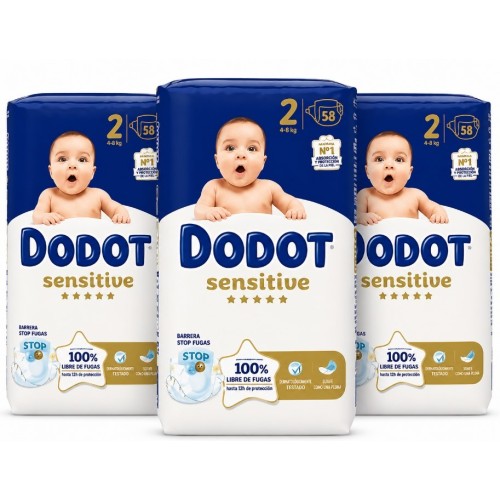 Pack Súper Ahorro Dodot – Talla 1 (116 pañales) + Talla 2 (174 pañales) + Talla 3 (186 pañales) + 840 Toallitas