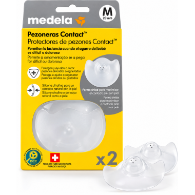 Pezoneras Medela Contact 2 Uds | Tallas S, M y L Lactancia