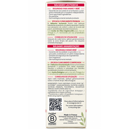 Bálsamo Lactancia Bio Mustela 30ml | Cuidado y Protección del Pezón