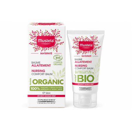 Mustela Bálsamo Lactancia BIO 30 ml · 100 % ingredientes de origen natural · Aceite de oliva orgánico · Sin perfume
