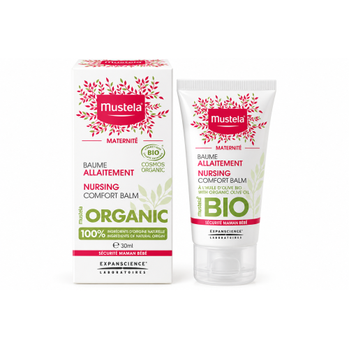 Mustela Bálsamo Lactancia BIO 30 ml · 100 % ingredientes de origen natural · Aceite de oliva orgánico · Sin perfume