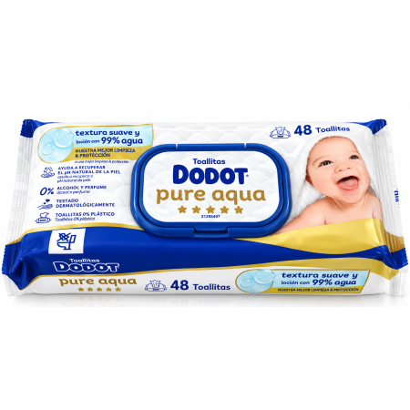 Toallitas Dodot Aqua Pure con Tapita Pack Ahorro 864 Uds (18x48) – Máxima Pureza y Suavidad para tu Bebé