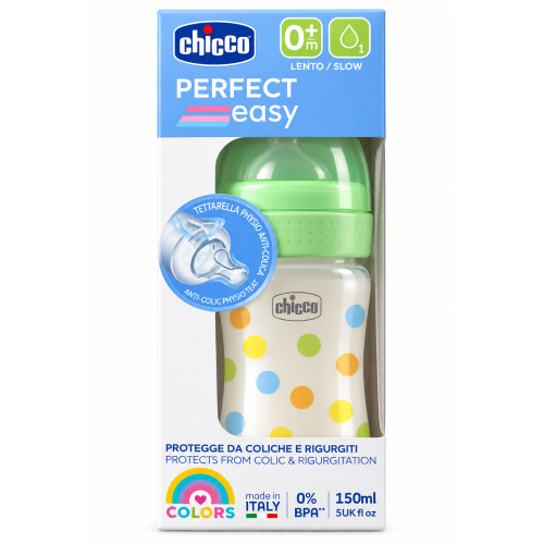 Biberón Chicco Perfect Easy 150 ml 0m+ Flujo Lento