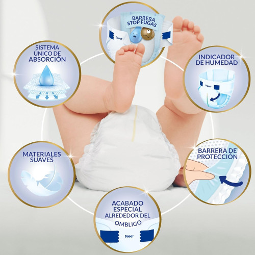 Pañales Dodot Sensitive Talla 2 (4-8 kg) 116 Unidades – Nuevo Cintura Flex & Protect con barrera STOP