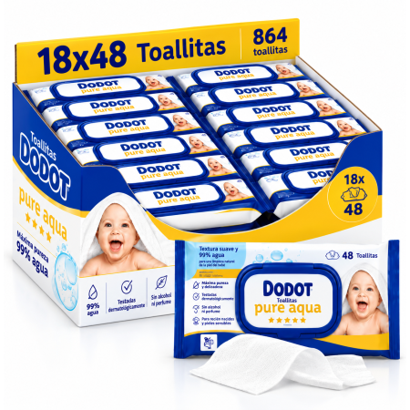 Pack Súper Ahorro Recién Nacido 96 Pañales Dodot Talla 0 + 720 Toallitas + Tratamiento Costra Láctea + 15 Productos + REGALO