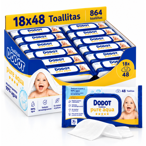 Pack Súper Ahorro Recién Nacido 96 Pañales Dodot Talla 0 + 720 Toallitas + Tratamiento Costra Láctea + 15 Productos + REGALO
