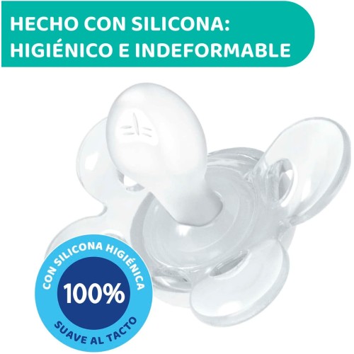 Chicco PhysioForma Comfort Chupetes de Silicona 6-16 Meses – Pack 2 Unidades