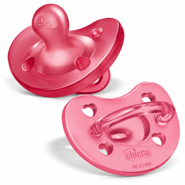 Chicco PhysioForma Soft 16-36 meses pack de 2 chupetes silicona rosa intenso y rosa claro