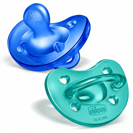 Chicco PhysioForma Soft 16-36 meses pack de 2 chupetes silicona azul intenso y verde turquesa