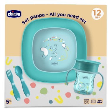 Vajilla Bebé 12 Meses Chicco | Más Pañales