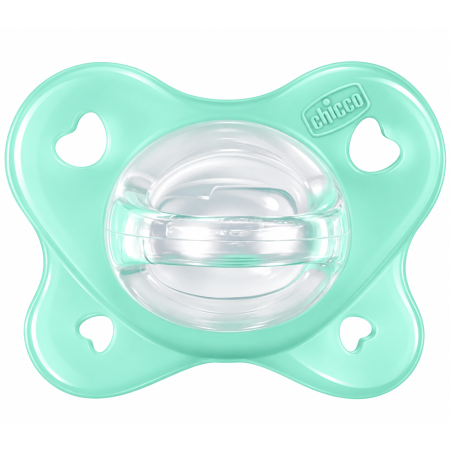 Chupete Chicco 100% Silicona PhysioForma Dual Soft 0-2 Meses – Verde – 1 Unidad