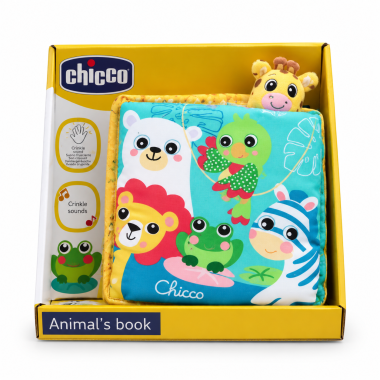 Libro de tela animales (3-24m). Chicco