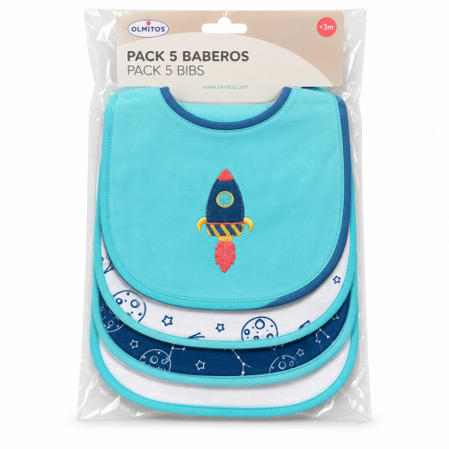 Pack Regalo Bebé Azul – sonajero Libro Chicco, 5 Baberos, Mordedor, 2 Chupetes y Agua Perfumada