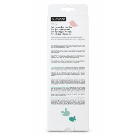 Esponjas Konjac 3 Uds Suavinex – Limpieza Natural y Suave para Bebés