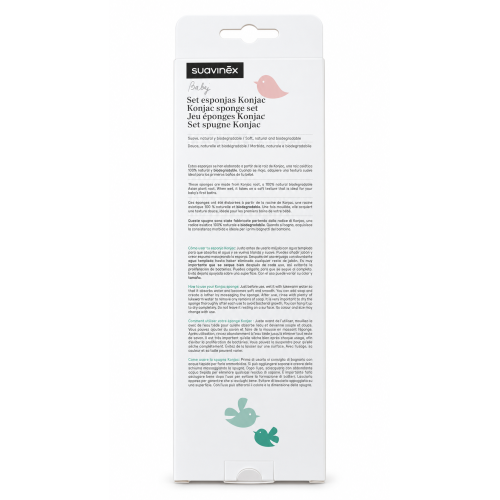 Esponjas Konjac 3 Uds Suavinex – Limpieza Natural y Suave para Bebés