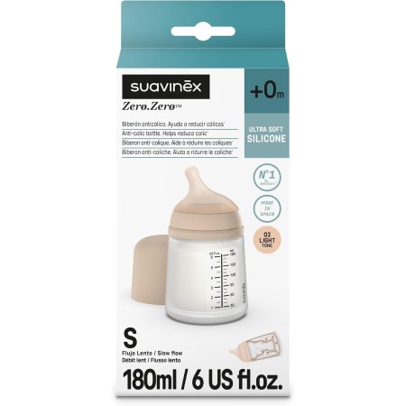 Biberón Anticólicos Suavinex Zero Zero 180 ml | Más Pañales