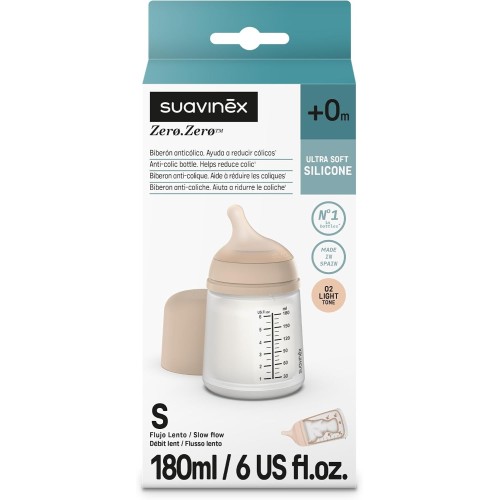 Biberón Anticólicos Suavinex Zero Zero 180 ml | Más Pañales
