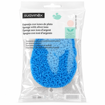 Esponja Antibacteriana con Iones de Plata Suavinex – Higiene Segura para Bebés