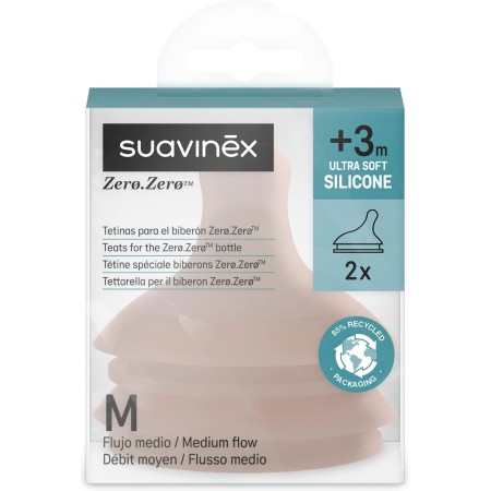 Tetinas Suavinex Zero Zero Flujo Medio Pack 2 | Mas Pañales