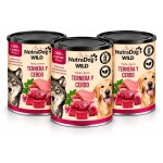 NutraDog WILD Ternera y Cerdo 3 x 800 g | Alimento Húmedo Natural para Perros