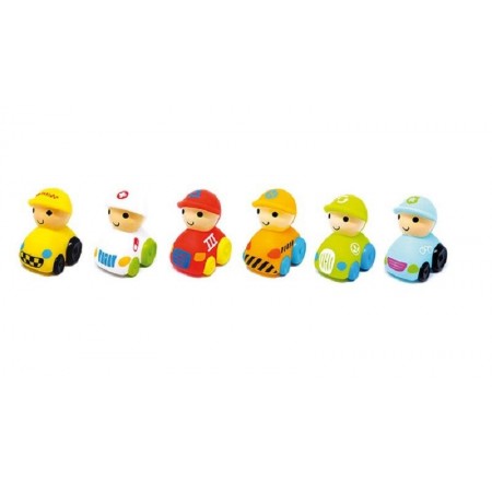 Bote con 6 juguetes de baño "adventures", de Olmitos