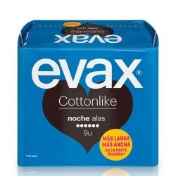 Compresas Evax Cottonlike Alas Noche (9 Uds.)