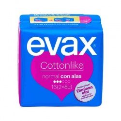 Compresas Evax Cottonlike Alas Normal (64 Uds.)