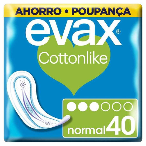 Compresas Evax Cottonlike normal (40 Uds.)