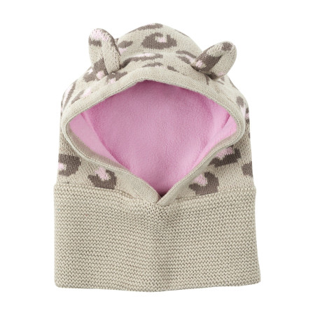 Gorro de Invierno Leopardo 6-12 meses. Zoocchini