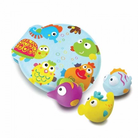 Libro+3 juguetes de baño.  Olmitos