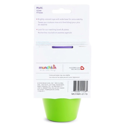 Pack Vasos Multicolor Modern (4 Ud.). Munchkin