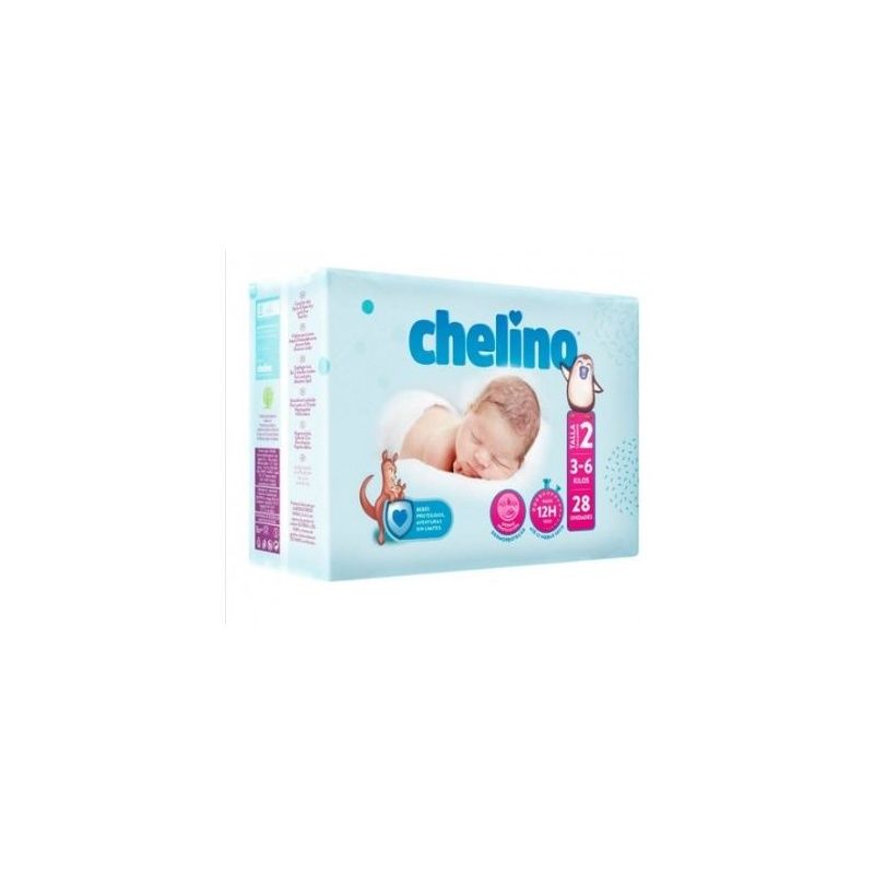 Pañal Chelino Talla 2 (3-6 kg). Recién Nacido 28 Ud.