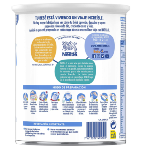 Leche Inicio NATIVA 1, Nestlé 800g