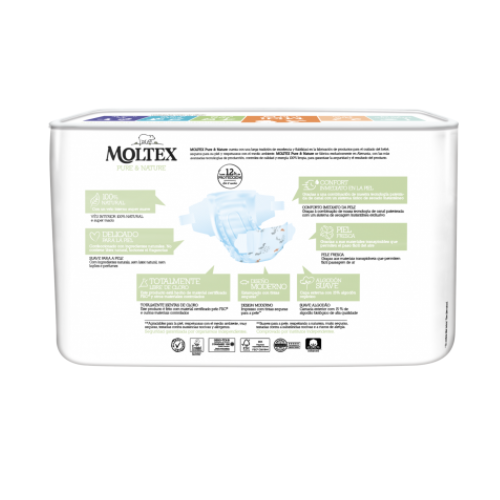 Pañales Pure & Nature Talla 3 (4 a 10 kg) 56 Uds. Moltex