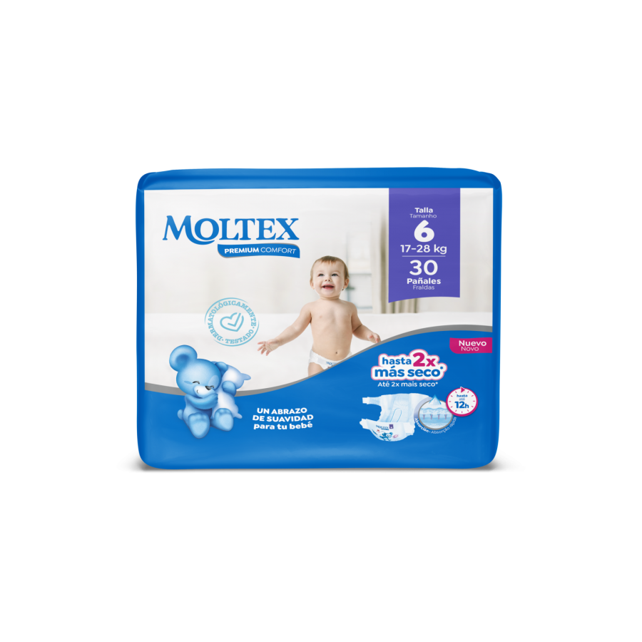 Pañales Premium Comfort Talla 4 Maxi · Moltex · 50 unidades