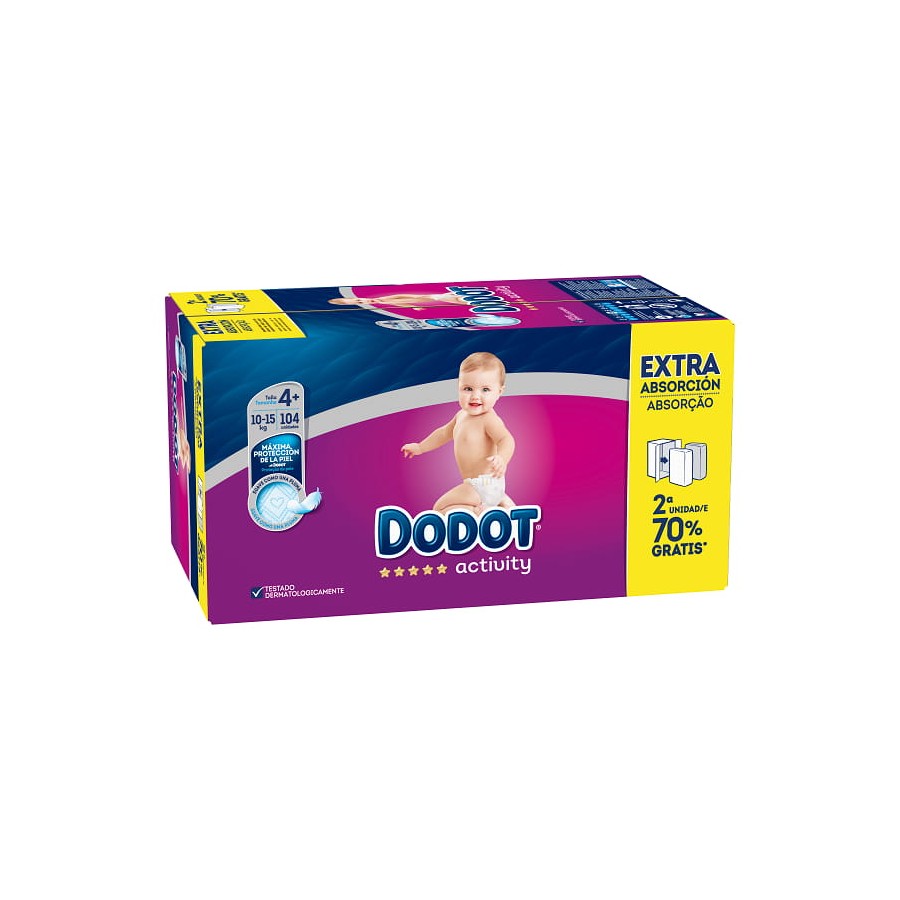 Dodot Box Activity Extra Talla 4+ (104 Uds.)