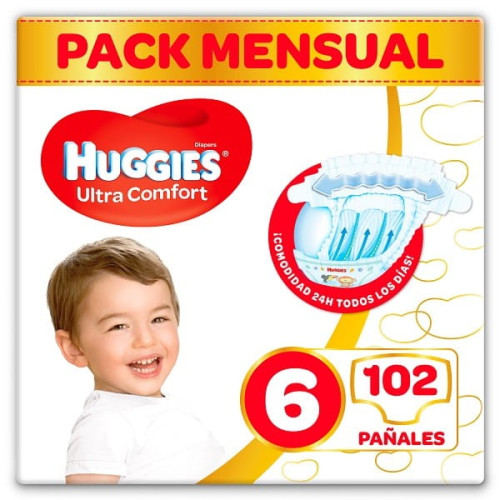 Pañales Huggies Ultra Confort Talla 6