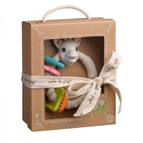 Sonajero Mordedor Colo`rings, 100% Hevea Natural.  Sophie La Girafe.
